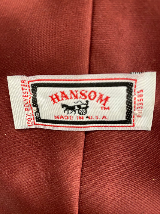 Hansom Made in the USA 🇺🇸 Burgundy Tie and Hankie Combo