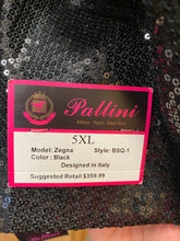 Load image into Gallery viewer, Pallini Black Sequin 1-button blazer
