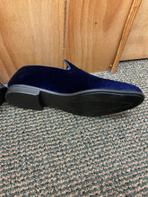 Load image into Gallery viewer, Terroni Italian Design Navy Blue Suede-like Smoking Slip-on Men’s Dress Shoes
