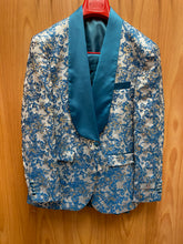Load image into Gallery viewer, Kent &amp; Park JP108 Teal Floral Print 4-Piece Suit
