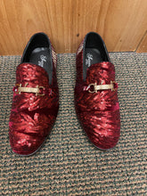 Load image into Gallery viewer, Successos Burgundy Sequins Men’s Red Bottom Dress Shoes Sizes 7-15
