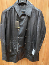 Load image into Gallery viewer, JakeWood Leather Genuine Leather Double Breasted Peacoat Jacket Style #2045
