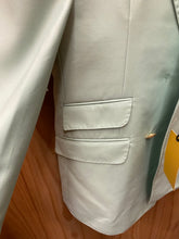 Load image into Gallery viewer, Alberto Nardoni Light Green Slim Fit European Double Breasted Suit with Gold Buttons
