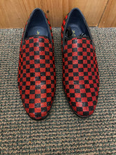 Load image into Gallery viewer, Jump New York Jewel Red/Black Men’s Smoking slip-on Dress Shoes
