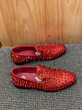 Load image into Gallery viewer, Royal Shoes Red Spikes Smoking Slip-on Red Bottom Men’s Dress Shoes LF-8832 Sizes 8-13

