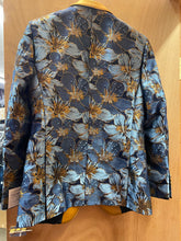 Load image into Gallery viewer, Ferrecci Blue/Gold Floral Print 1-button slim fit blazer
