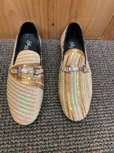 Load image into Gallery viewer, Successos Gold Sequins Men’s Red Bottom Dress Shoes Sizes 7-15
