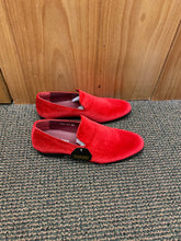 Load image into Gallery viewer, Terroni Italian Design Red Suede-like Smoking Slip-on Men’s Dress Shoes
