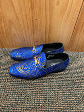 Load image into Gallery viewer, Successos Blue/Gold Smoking Slippers/Mens dress shoes

