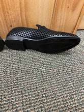 Load image into Gallery viewer, Terroni Italian Design Black Diamond checkerboard suede feel Men’s Slip-on Dress Shoes
