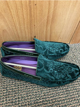Load image into Gallery viewer, After Midnite Green Paisley Slip-on Men&#39;s Dress/Prom Shoes Sizes 7-13 Style 6913
