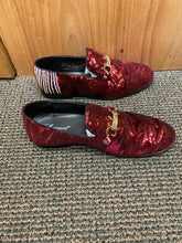 Load image into Gallery viewer, Successos Burgundy Sequins Men’s Red Bottom Dress Shoes Sizes 7-15

