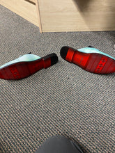 Load image into Gallery viewer, Successos Green Plaid red bottom slip-on dress sandals sizes 7-15
