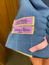 Load image into Gallery viewer, Laurenzio Uomo Blue Checkered 2-Piece Suit 44S
