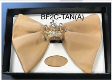 Load image into Gallery viewer, Gold crown Edwardian bow tie
