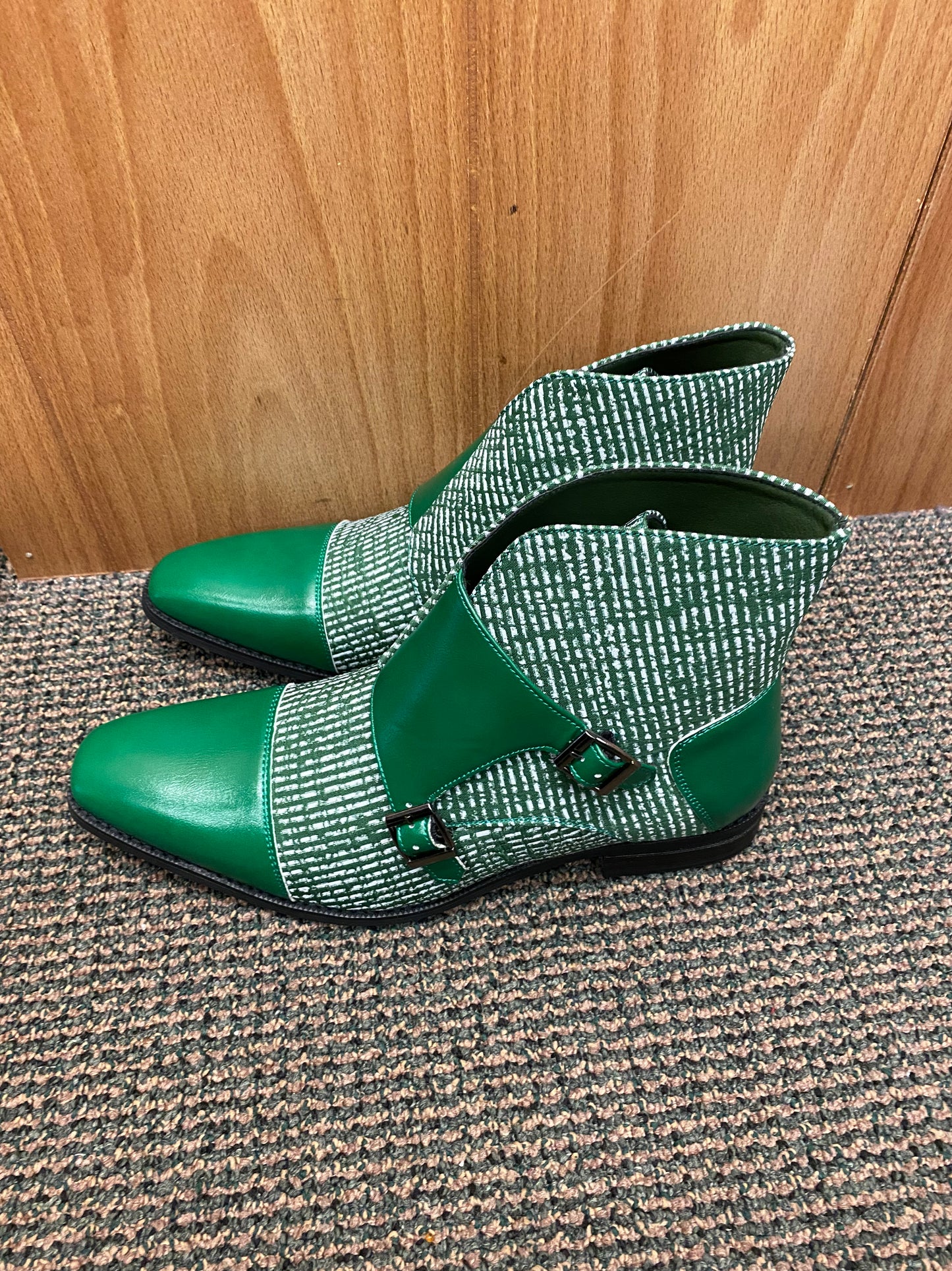 Montique International S-2133 Hunter Green Men’s Double Monk Strap Boots