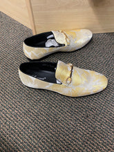 Load image into Gallery viewer, Successos Yellow fancy print red bottom slip-on dress shoes sizes 7-15
