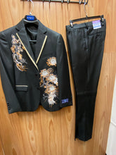 Load image into Gallery viewer, Blu Martini Black 2-Piece Slim Fit Prom Suit 9306-SEA.T 100
