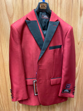 Load image into Gallery viewer, House of St. Benets Red/Black 3-Piece Suit 44R
