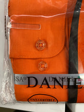 Load image into Gallery viewer, Daniel Ellissa DS3001 Orange Convertible cuff Men’s Dress Shirt
