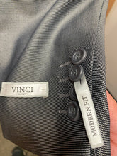 Load image into Gallery viewer, Vinci Gray Houndstooth 3-Piece Modern Fit Suit
