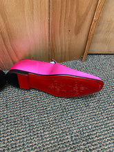 Load image into Gallery viewer, After Midnight Fuchsia Men’s Red Bottom Smoking Slip-on Dress/Prom Shoes Style: 6978
