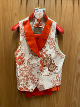 Load image into Gallery viewer, Kent &amp; Park JP106 Orange Floral Print 4-Piece Suit
