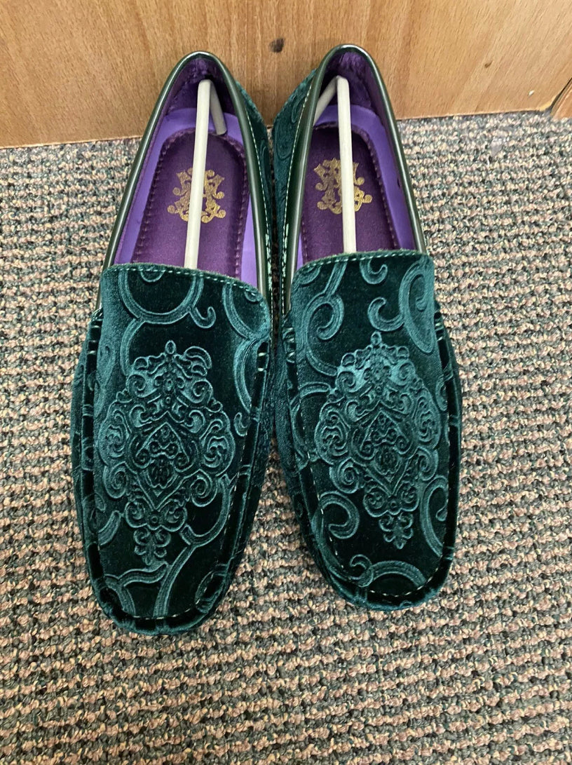 After Midnite Green Paisley Slip-on Men's Dress/Prom Shoes Sizes 7-13 Style 6913 9 After Midnite Green Paisley Slip-on Men's Dress/Prom Shoes Sizes 7-13 Style 6913 9