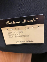 Load image into Gallery viewer, Fortino Landi Black 3-Piece Suit 44R
