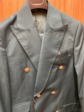 Load image into Gallery viewer, Alberto Nardoni Hunter Green Slim Fit European Double Breasted Suit with Gold Buttons
