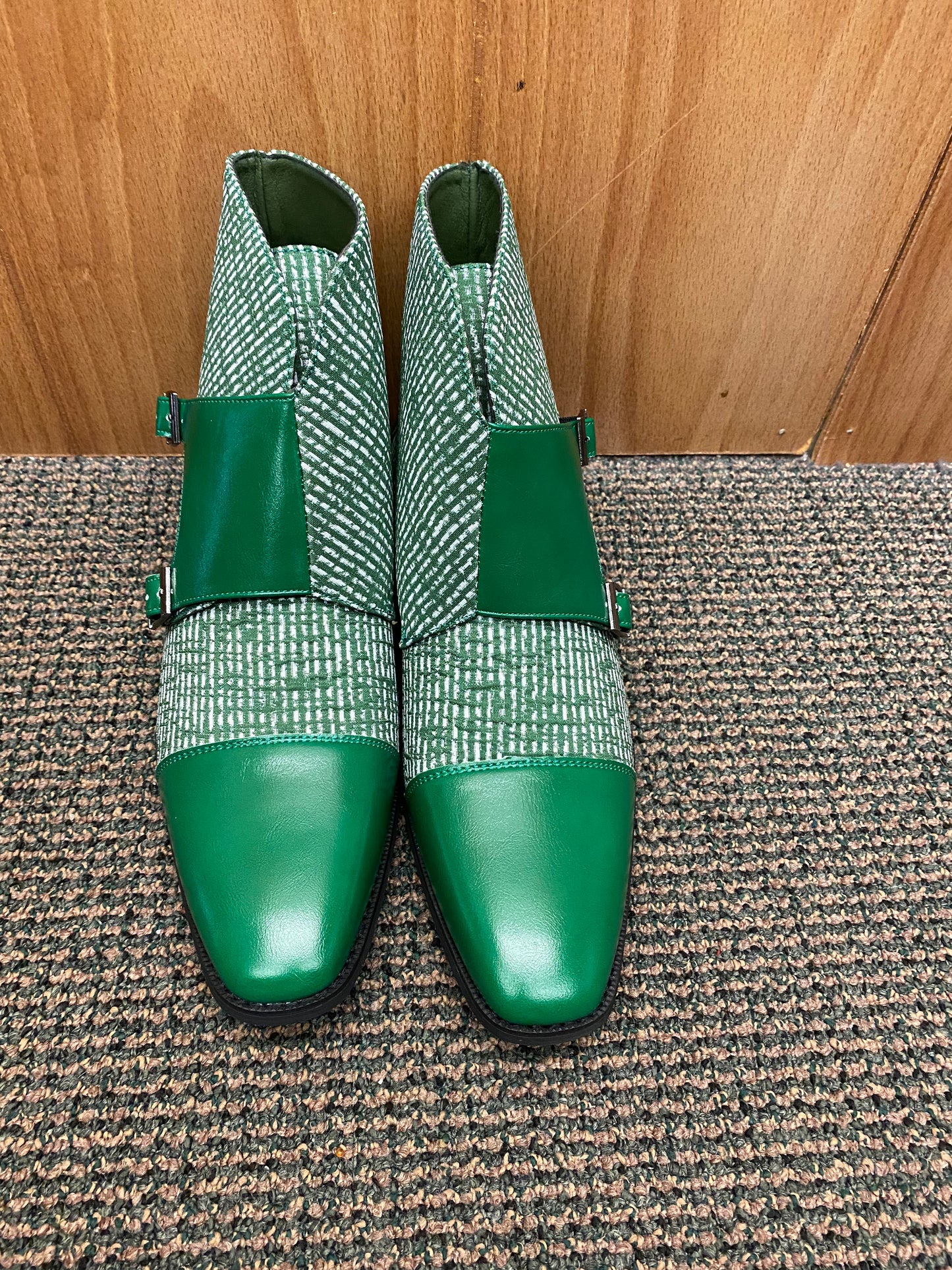 Montique International S-2133 Hunter Green Men’s Double Monk Strap Boots