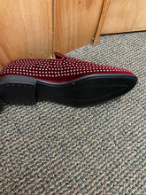 Load image into Gallery viewer, Terroni Italian Design Burgundy/Silver Smoking Slip-ons Men's Prom Dress Shoes
