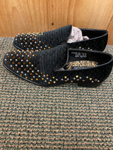 Load image into Gallery viewer, After Midnight 6868 Black/Gold/Silver Spikes and Studs Slip-on Men's Dress Shoes
