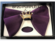 Load image into Gallery viewer, Gold crown Edwardian bow tie
