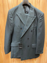 Load image into Gallery viewer, Vittorio St. Angelo Black Double Breasted Suit 42R C762TA
