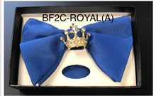 Load image into Gallery viewer, Gold crown Edwardian bow tie
