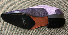 Load image into Gallery viewer, Antonio Cerrelli Elite Purple/Lilac Gator Print Wingtip Lace-up Dress Shoes
