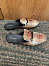 Load image into Gallery viewer, Successos Tan Plaid red bottom slip-on dress sandals sizes 7-15
