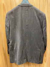 Load image into Gallery viewer, Royal Diamond Brown Stripe 100% Wool 1-Button 2-Piece Regular Fit Suit 46R 40W
