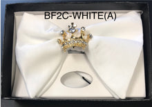 Load image into Gallery viewer, Gold crown Edwardian bow tie

