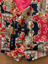 Load image into Gallery viewer, Cielo Double Breasted Low Cut Red/Black Versace Print Slim Fit Vest S-4XL
