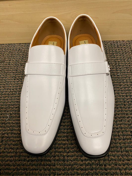 Antonio Cerrelli 7001W white Wide Width Men’s Lace Up Dress Shoes Sizes: 11W-18W