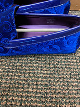 Load image into Gallery viewer, After Midnite Royal Blue Paisley Slip-on Men&#39;s Dress/Driver Shoes Sizes 7-13 Style 6913
