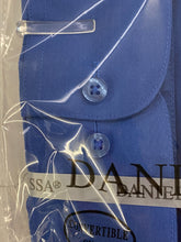 Load image into Gallery viewer, Daniel Ellissa DS3001 Royal Blue Convertible cuff Men’s Dress Shirt
