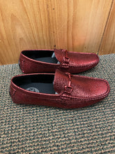 Load image into Gallery viewer, Amali Crackle Burgundy Smoking  Slip-on Men’s Dress/Prom Driver Moccasin Shoe
