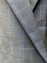 Load image into Gallery viewer, Laurenzio Uomo Blue Checkered 2-Piece Suit 44S
