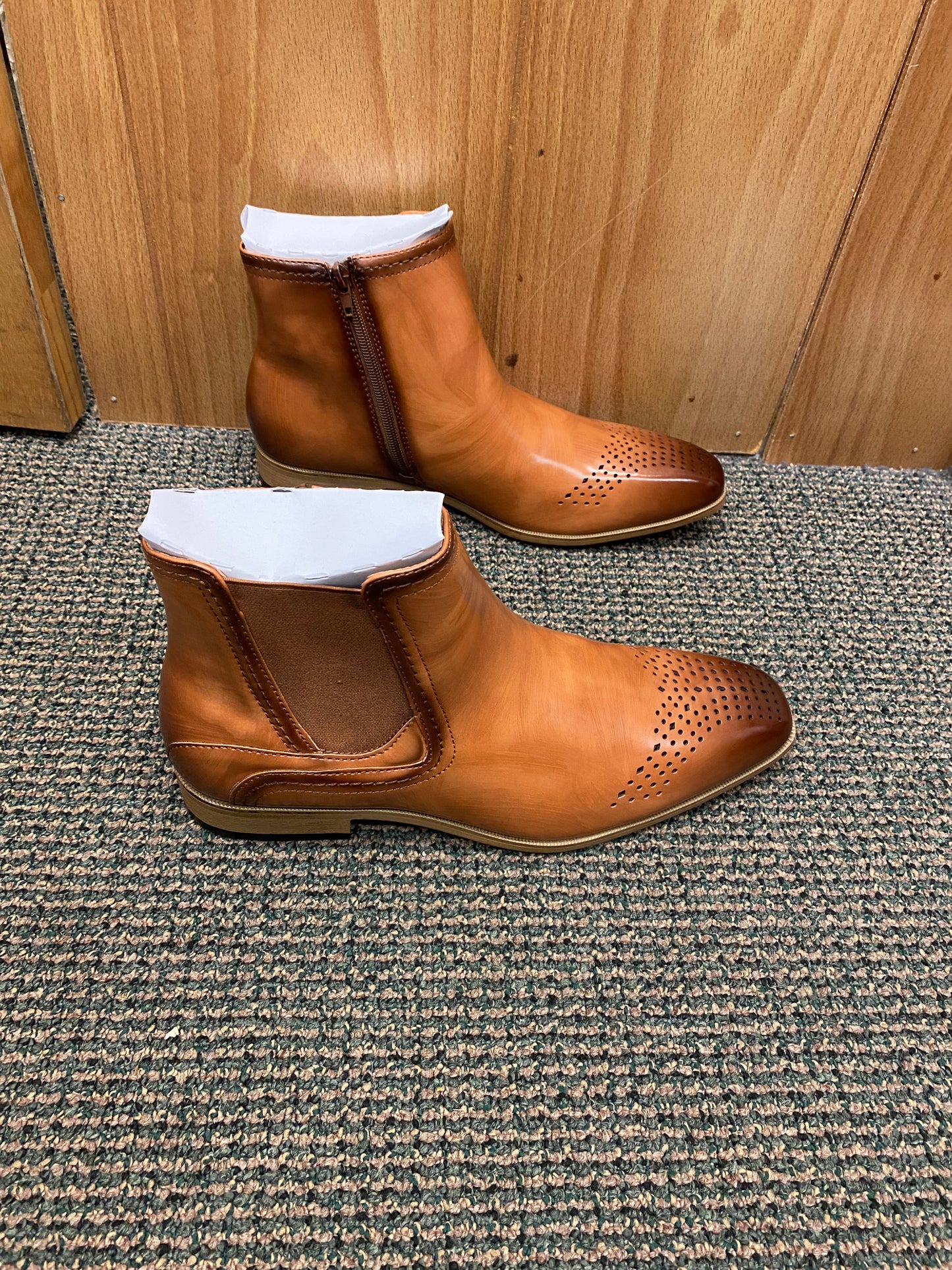 Antonio Cerrelli Tan Chelsea Boots Style 6983