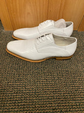 Load image into Gallery viewer, Giovanni Mason White Croc-print Leather Hand Made Oxford Men&#39;s Dress Shoes
