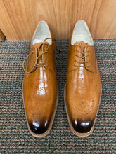 Load image into Gallery viewer, Giovanni Joel Tan Leather Hand-made Lace-up Dress Shoes
