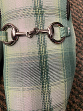 Load image into Gallery viewer, Successos Green Plaid red bottom slip-on dress sandals sizes 7-15
